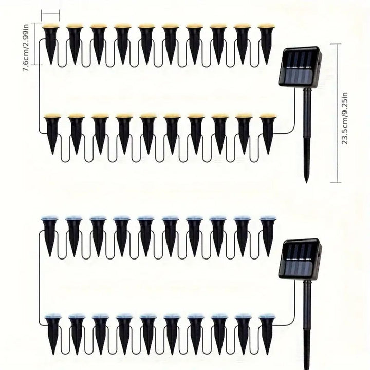 15-Pack Solar Garden Path Lights for Outdoor Illumination-Orizon Depot