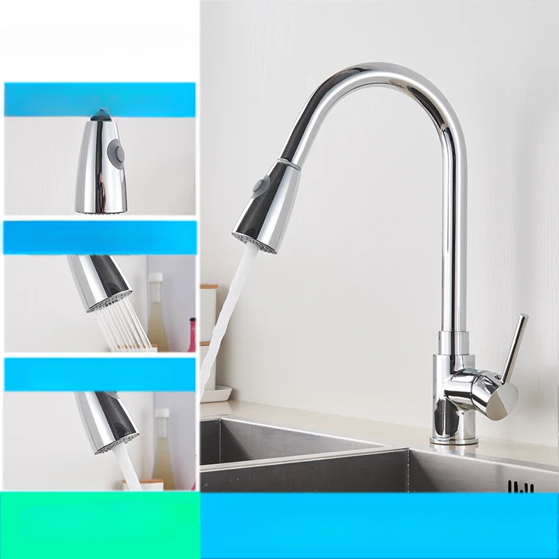 Flexible Kitchen Faucet with Stream Control-Orizon Depot