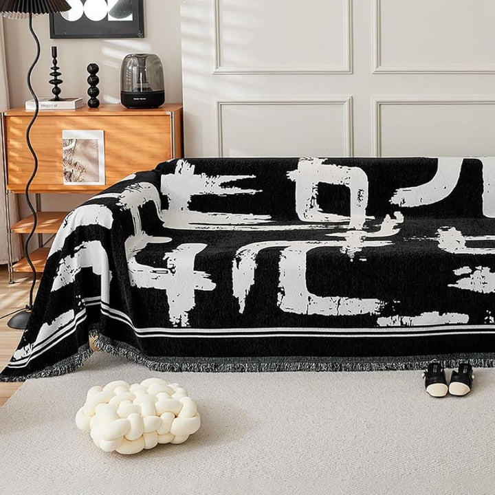 Brushstroke Art Sofa Cover - Stylish and Protective Furniture Decor-Orizon Depot