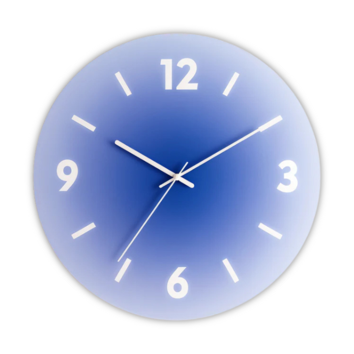 Gradient Design Glass Wall Clock | Contemporary Sunset Style