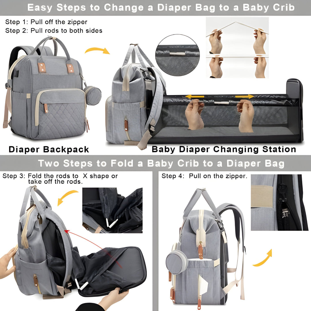 Traveling Baby Cot Changing Bag for Convenient On-the-Go Use