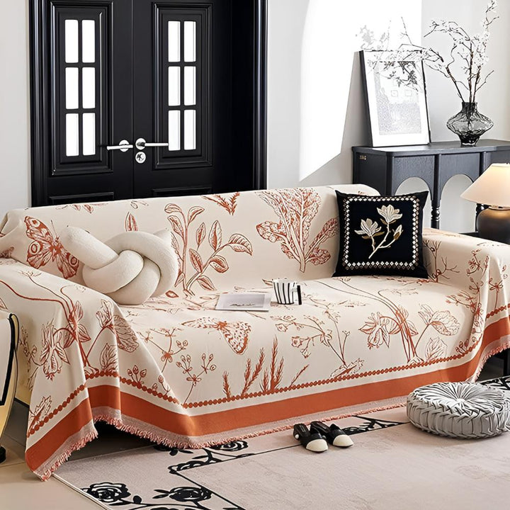 Botanical Elegance Stretch Sofa Cover for Stylish Home Decor-Orizon Depot