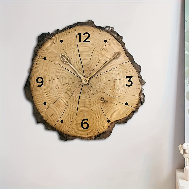 Rustic Wood Slice Wall Clock | Natural Log Design for Home Decor