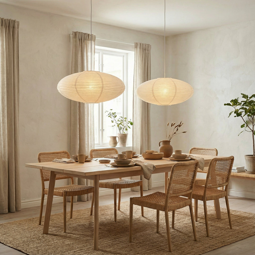 Japanese Wabi-Sabi Paper Pendant Lamp-Orizon Depot
