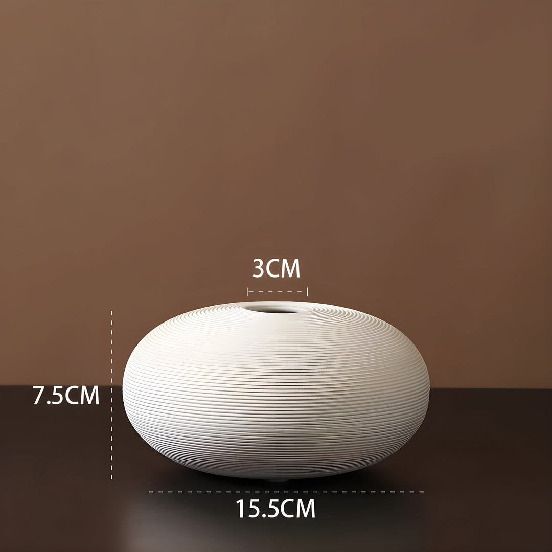 Minimalistic Handcrafted Ceramic Zen Vase for Home Decor-Orizon Depot