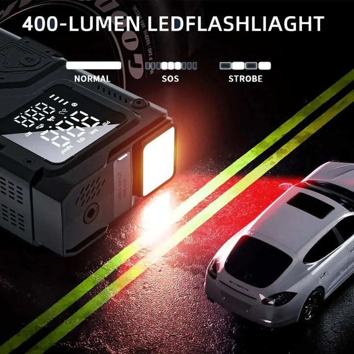 6-in-1 Car Battery Booster with Air Pump and LED Light-Orizon Depot
