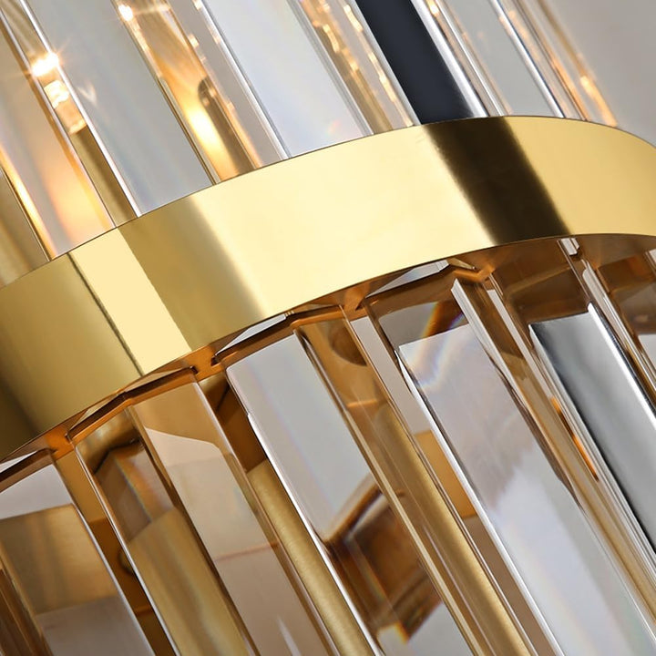 Modern Luxury Stainless Steel Crystal Wall Sconce Light