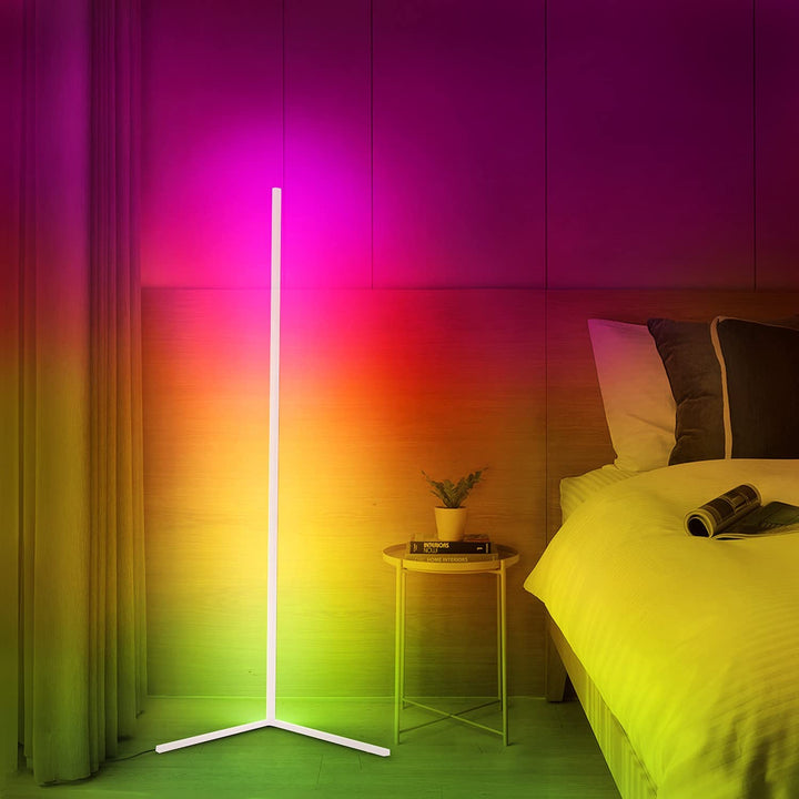 Modern Corner LED Floor Lamp – Space-Saving Minimalist Design-Orizon Depot
