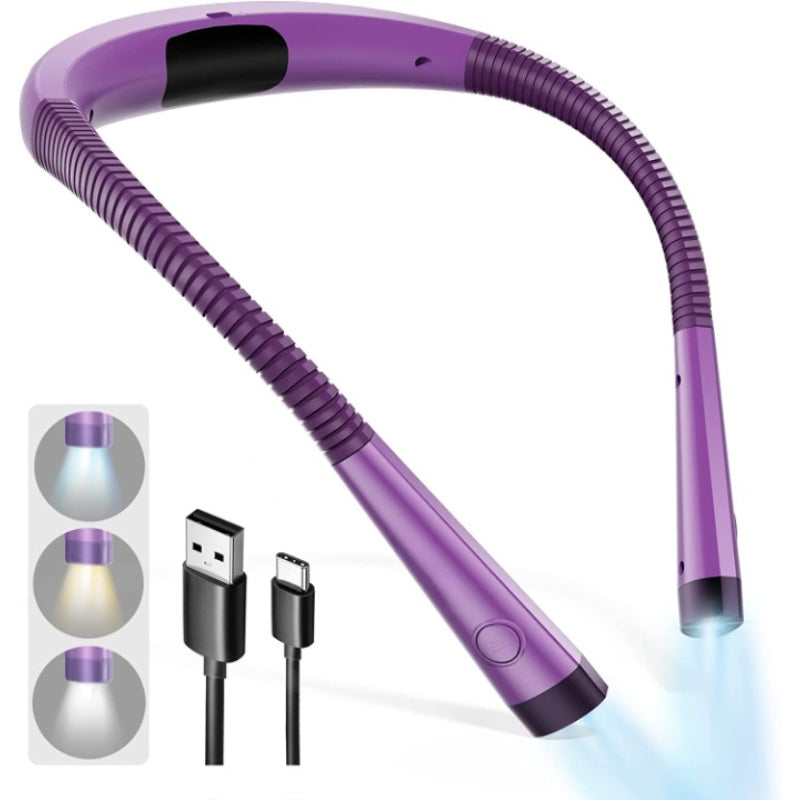 LED Neck Reading Lamp - Rechargeable Book Light with 6 Brightness Levels-Orizon Depot