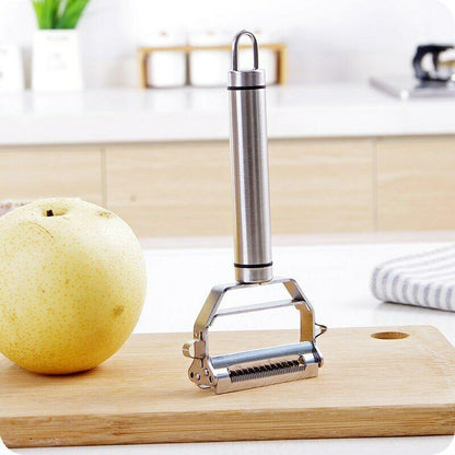 Stainless Steel Vegetable Peeler with Dual Blades for Easy Cutting
