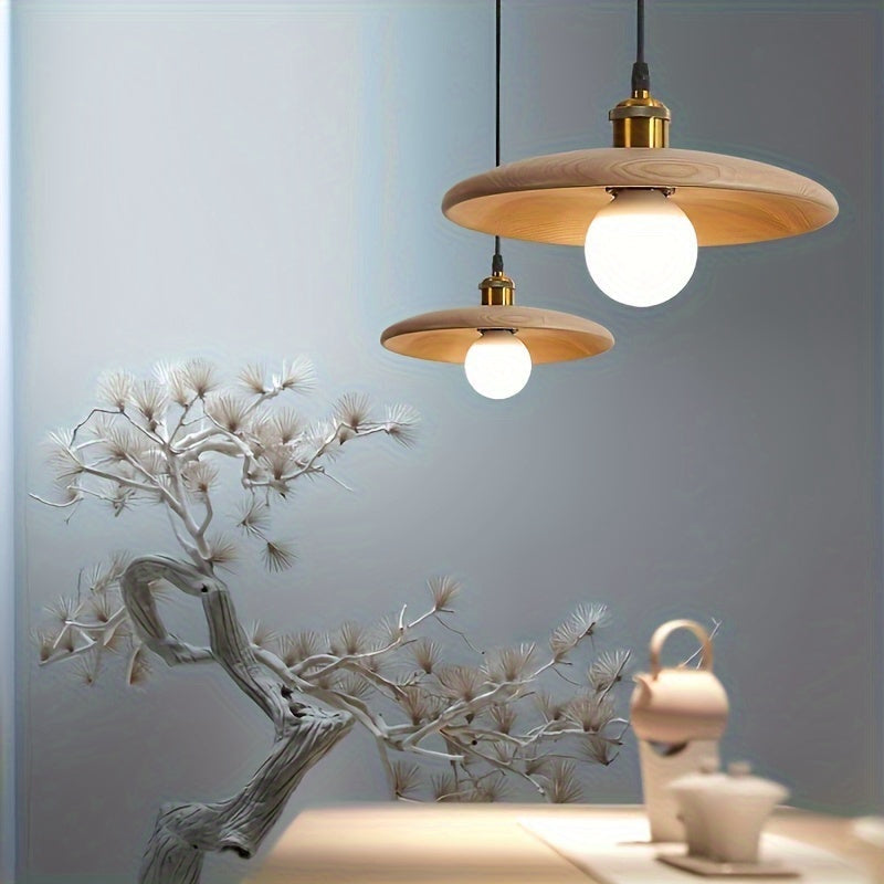 Scandinavian Solid Wood Pendant Light | Modern Ceiling Fixture