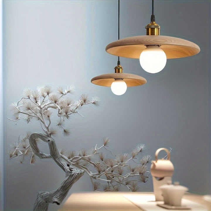 Scandinavian Solid Wood Pendant Light | Modern Ceiling Fixture