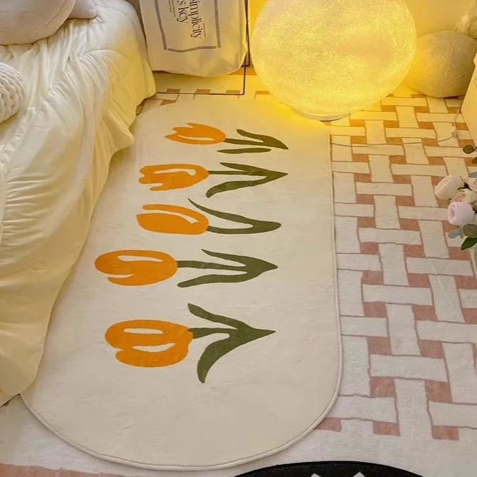 Nightstand Tulips Area Rug for Home Decor-Orizon Depot