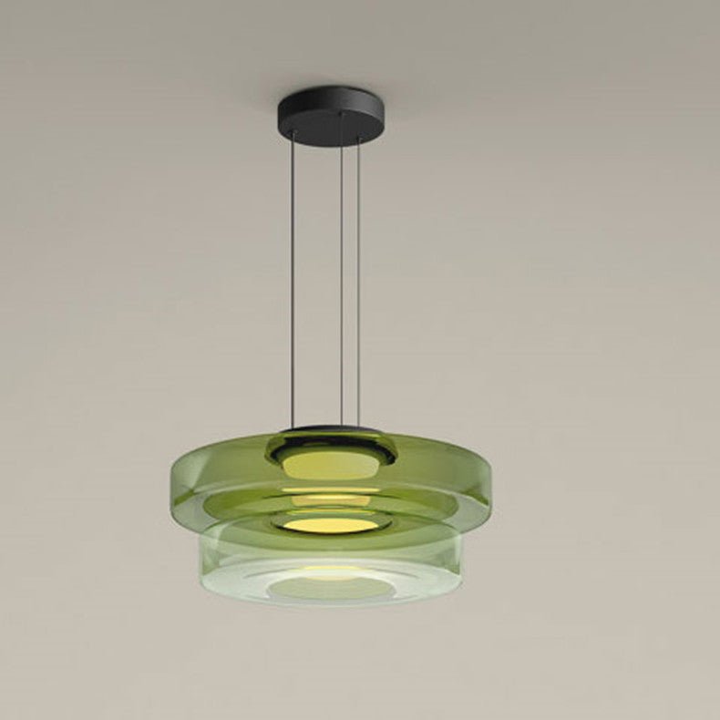 Modern Layered LED Glass Pendant Light for Stylish Home Decor