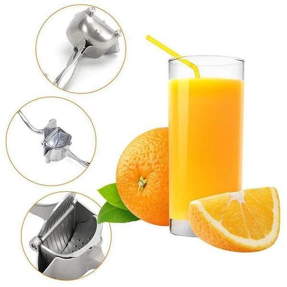 Stainless Steel Manual Citrus Juicer with Non-Slip Lever Grip