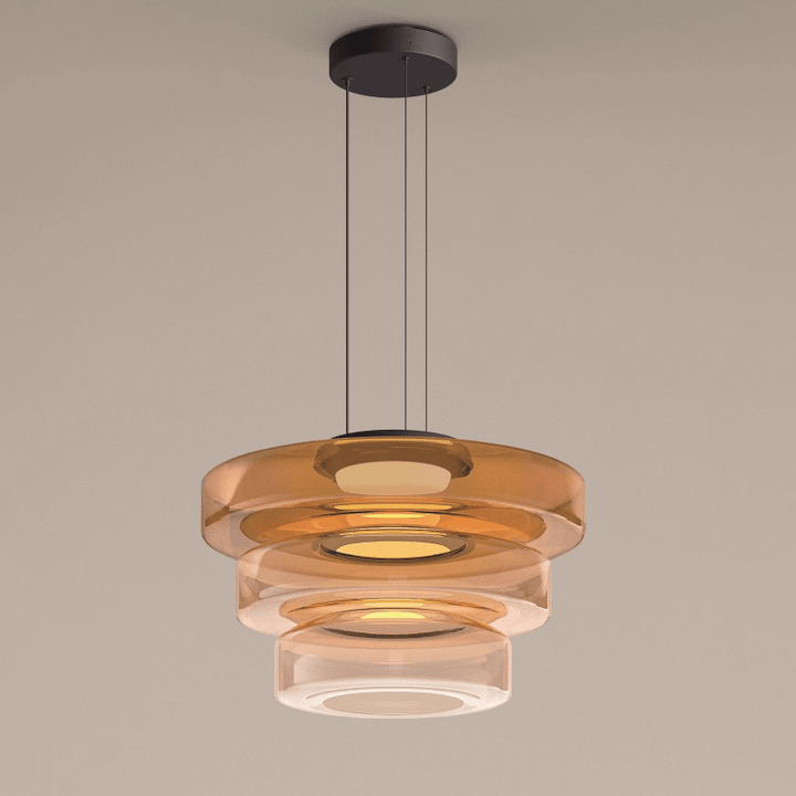 Modern Layered LED Glass Pendant Light for Stylish Home Decor