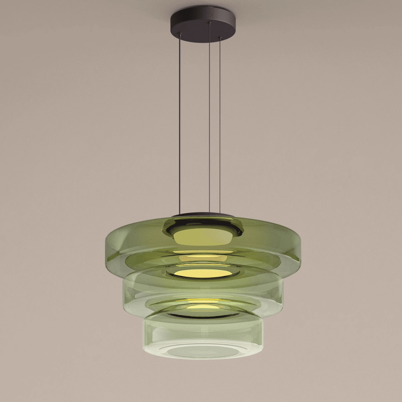Modern Layered LED Glass Pendant Light for Stylish Home Decor