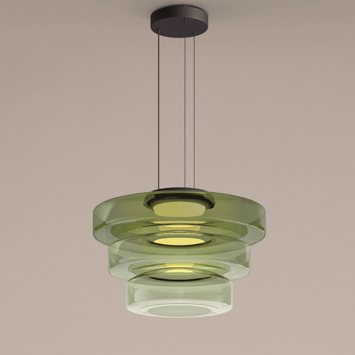 Modern Layered LED Glass Pendant Light for Stylish Home Decor