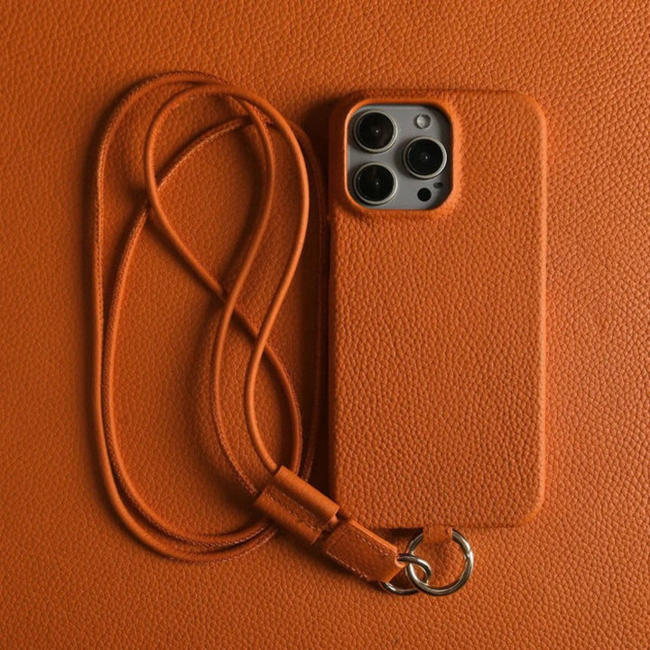 Leather Phone Case with Crossbody Strap-Orizon Depot