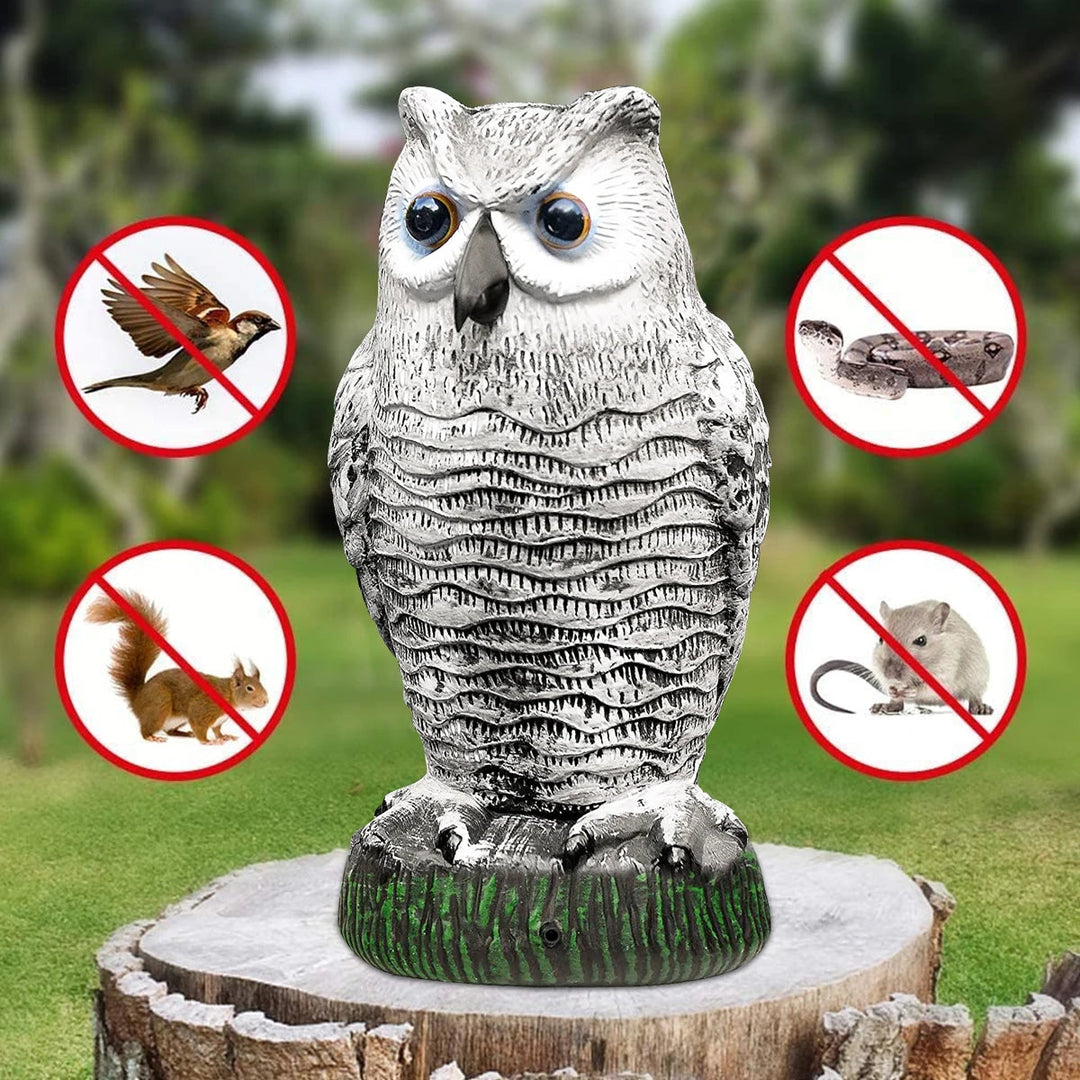 Realistic Owl Decoy for Bird Control and Repelling