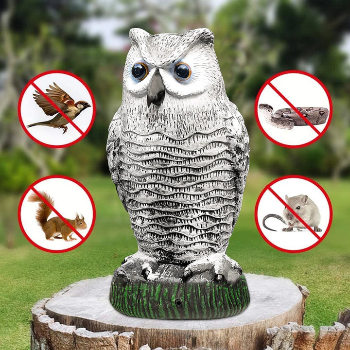 Realistic Owl Decoy for Bird Control and Repelling