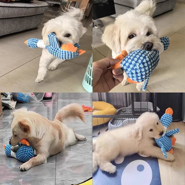 Soft Plush Dog Chew Toy with Squeaker for Interactive Play