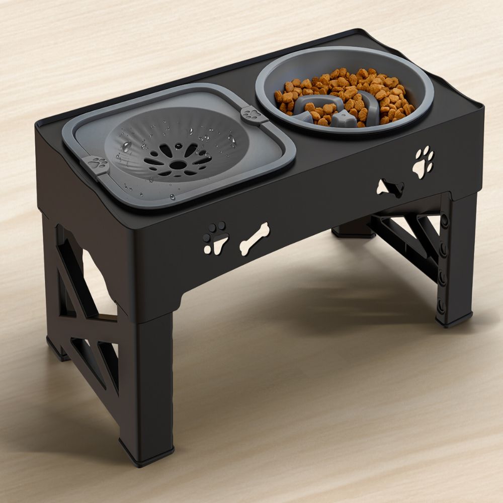 Adjustable Elevated Slow Feeder for Dogs
