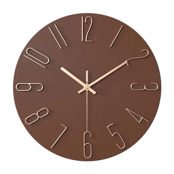 Modern Minimalist Wall Clock with Elegant Gold Design