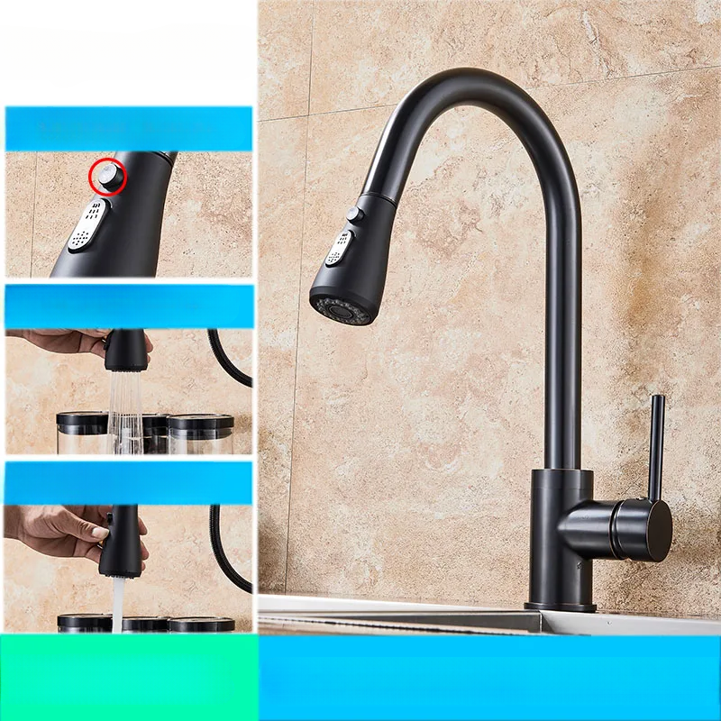 Flexible Kitchen Faucet with Stream Control-Orizon Depot