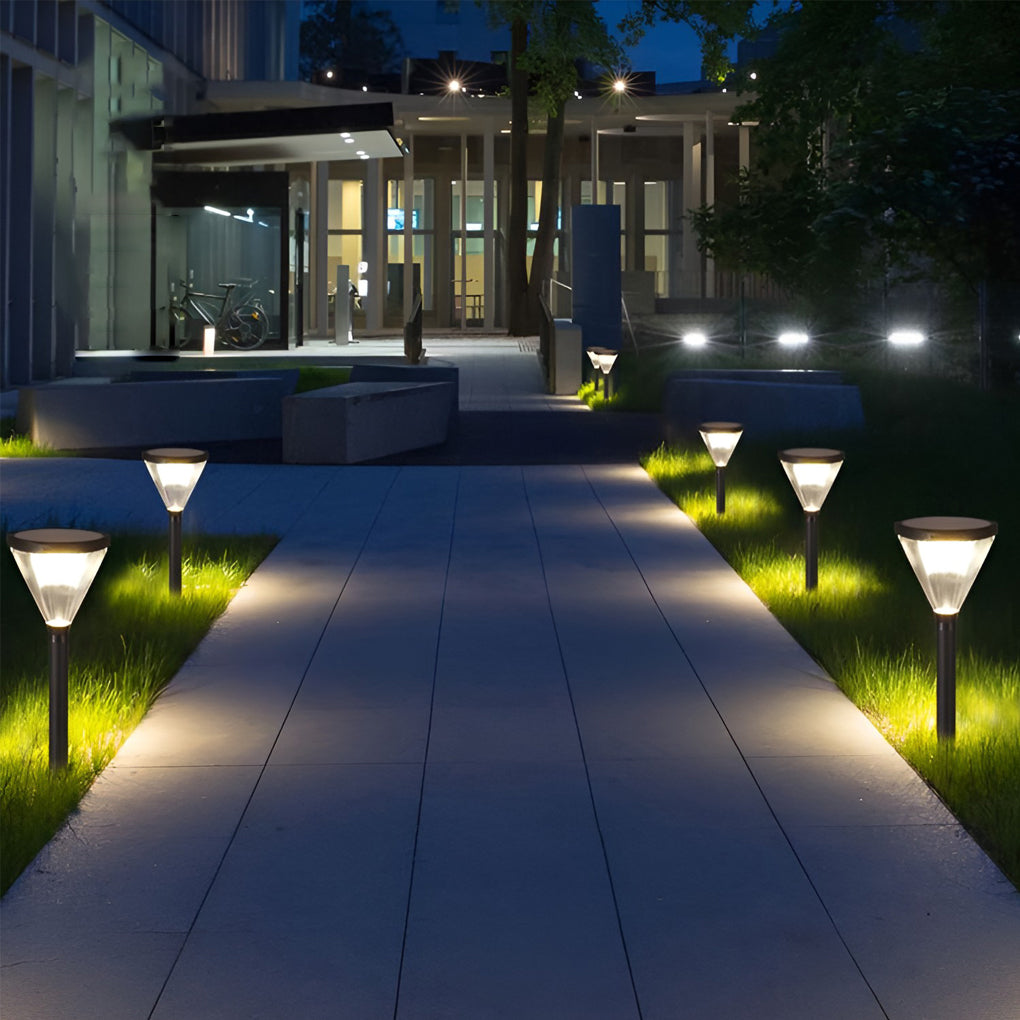 Eco-Friendly Cone Solar Path Light - Modern LED Outdoor Illumination