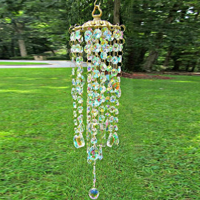 Aurora Crystal Glass Wind Chime for Home Decor and Relaxation-Orizon Depot