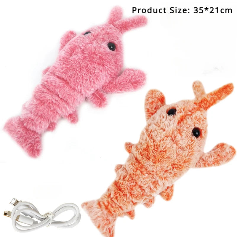 Interactive Electric Jumping Shrimp Toy for Pets