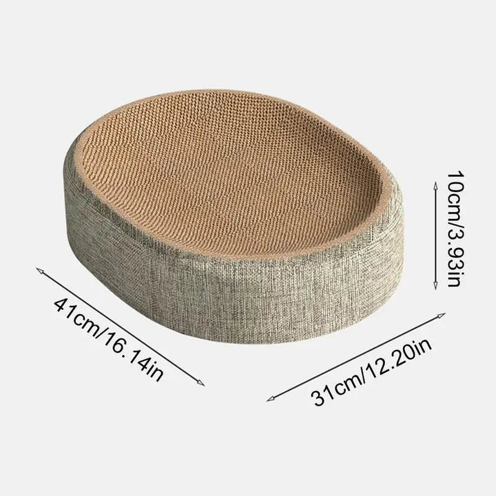 Oval Sisal 2-in-1 Cat Scratcher and Bed for Cats