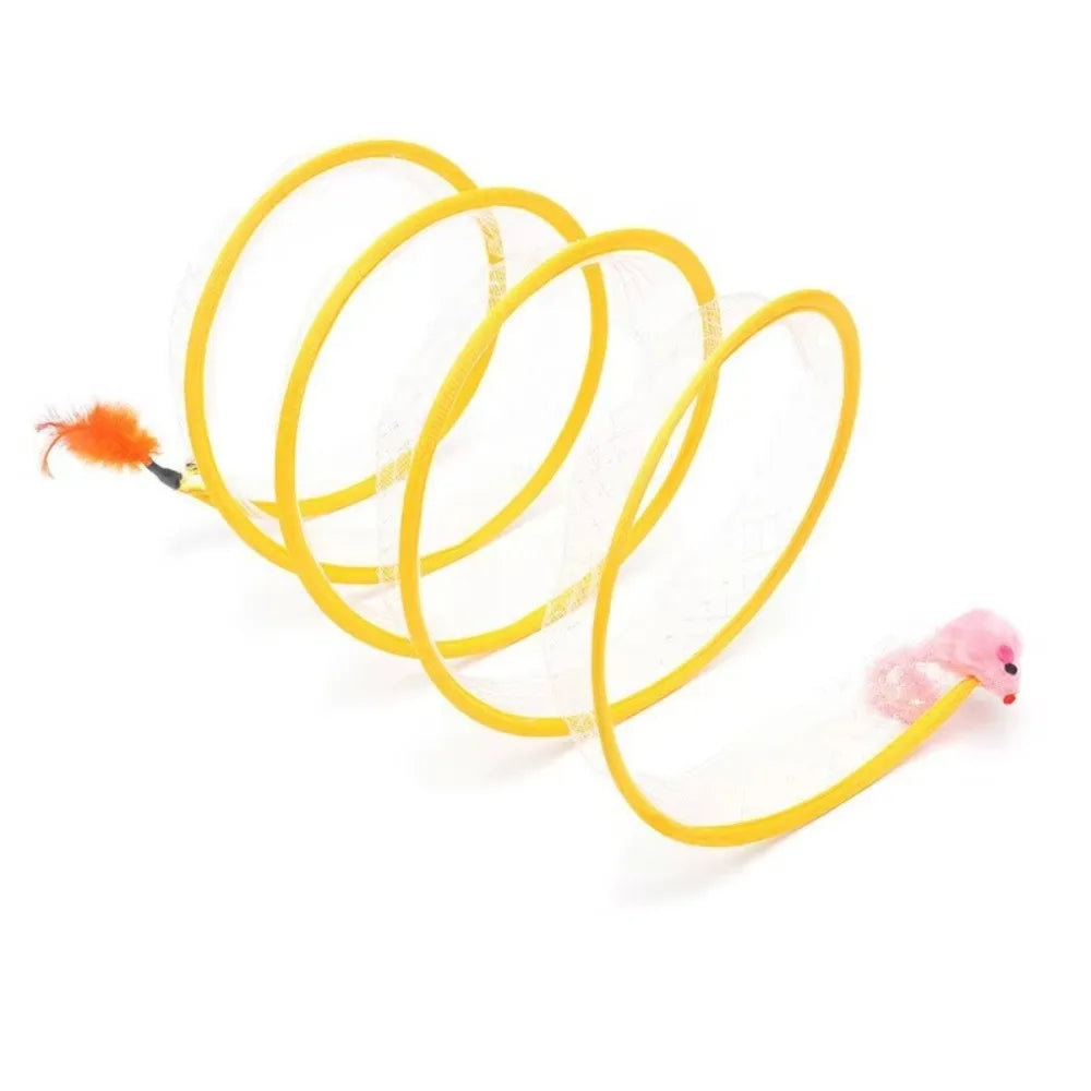 Interactive Collapsible S-Type Cat Tunnel for Fun Playtime