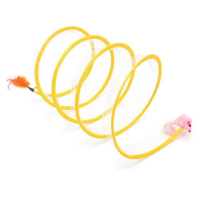 Interactive Collapsible S-Type Cat Tunnel for Fun Playtime