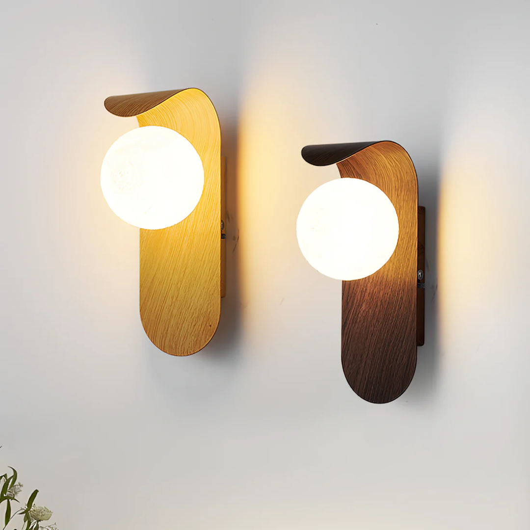 Scandinavian LED Wall Lamp | Minimalist Wooden Style