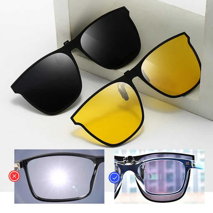 Polarized Clip-On Flip-Up Sunglasses for Enhanced Vision-Orizon Depot