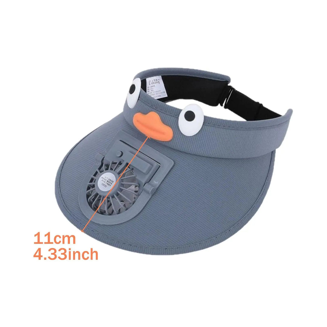 Kids Sun Visor Hat with Built-in Cooling Fan