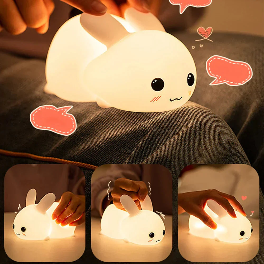 Charming Rabbit Night Light for Kids' Rooms and Nursery Decor-Orizon Depot