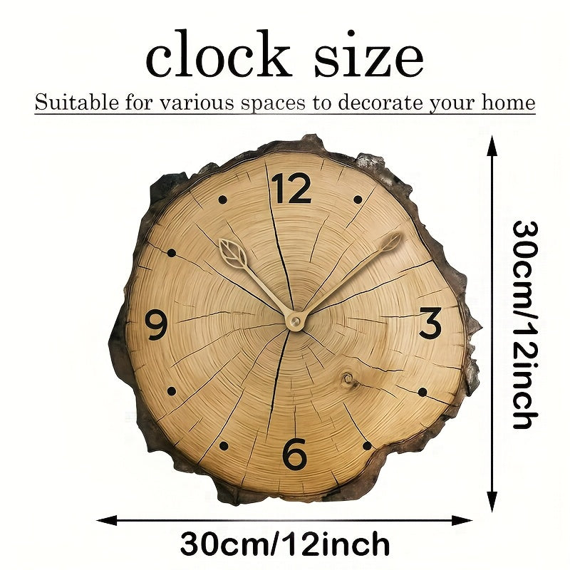 Rustic Wood Slice Wall Clock | Natural Log Design for Home Decor