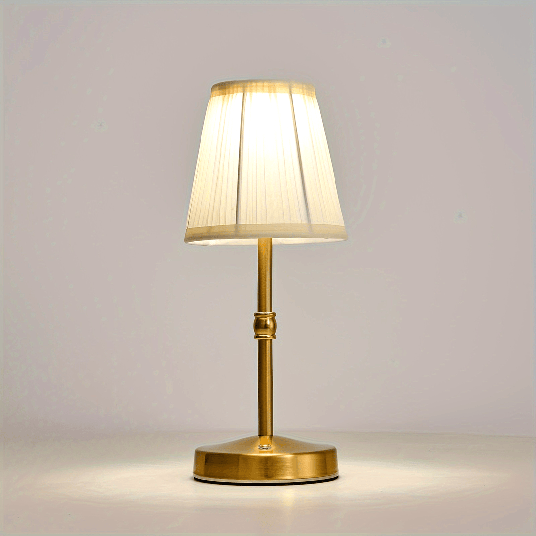 Cordless Antique Brass Table Lamp | Rechargeable Touch LED Lighting