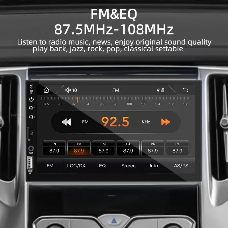 7-Inch Car Stereo Head Unit with CarPlay, Android Auto, Bluetooth-Orizon Depot