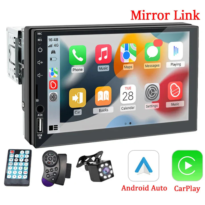 7-Inch Car Stereo Head Unit with CarPlay, Android Auto, Bluetooth-Orizon Depot