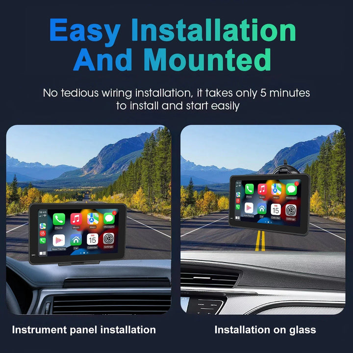 7-Inch Touchscreen Car Stereo with CarPlay, GPS, WiFi, Camera-Orizon Depot