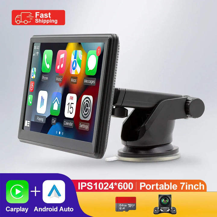 7-Inch Touchscreen Car Stereo with CarPlay, GPS, WiFi, Camera-Orizon Depot