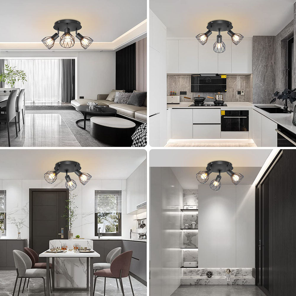 Adjustable Black Spotlight Ceiling Light | Vintage Industrial Design