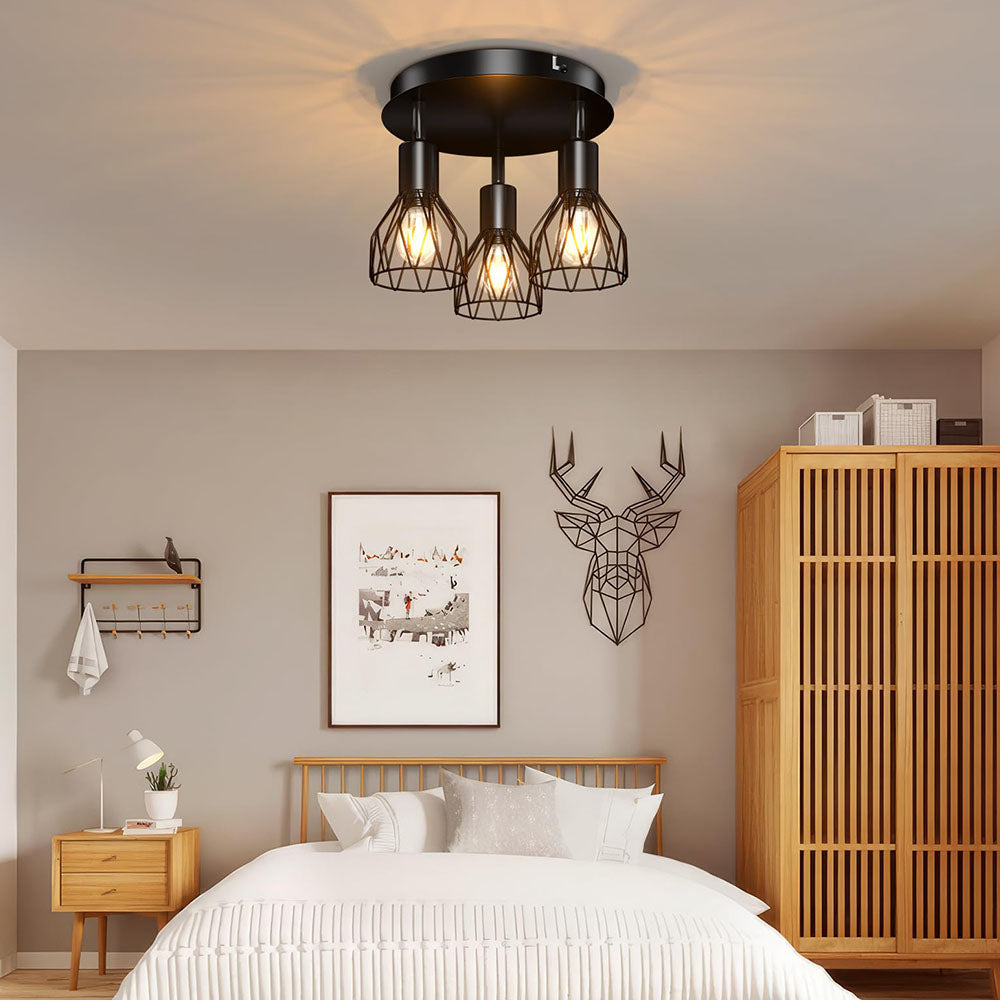 Adjustable Black Spotlight Ceiling Light | Vintage Industrial Design