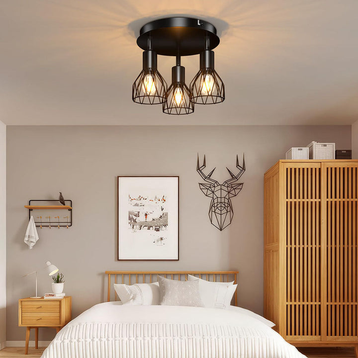 Adjustable Black Spotlight Ceiling Light | Vintage Industrial Design