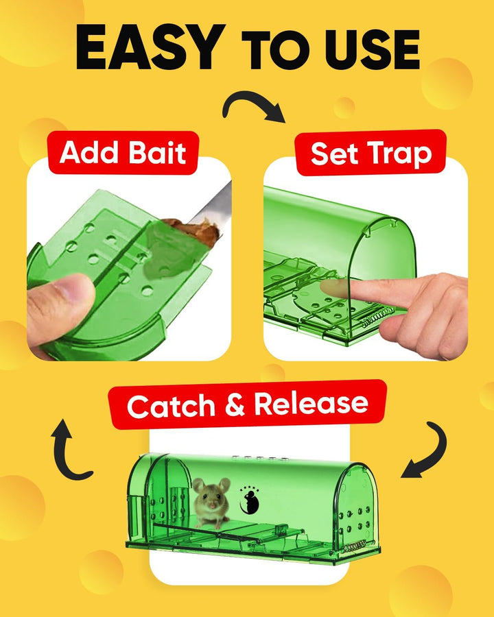 4-Pack Rodent Traps for Effective Pest Control