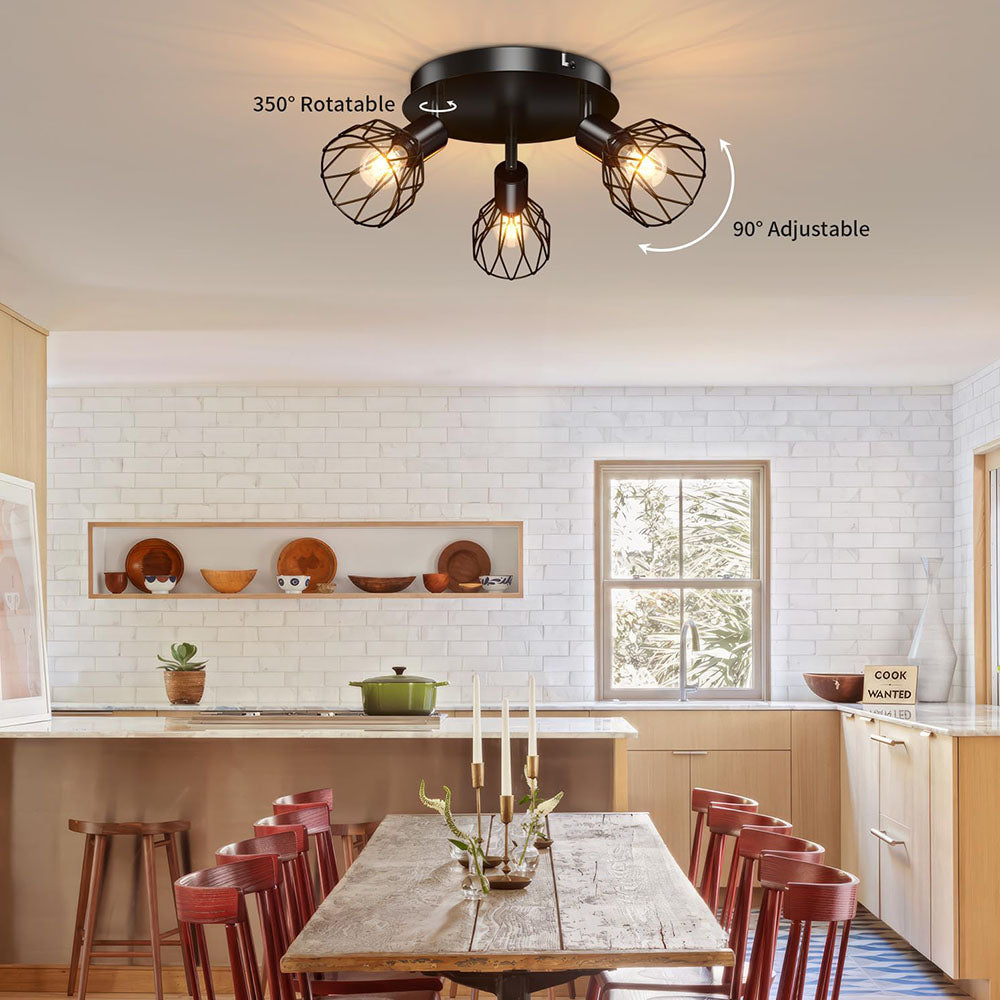 Adjustable Black Spotlight Ceiling Light | Vintage Industrial Design